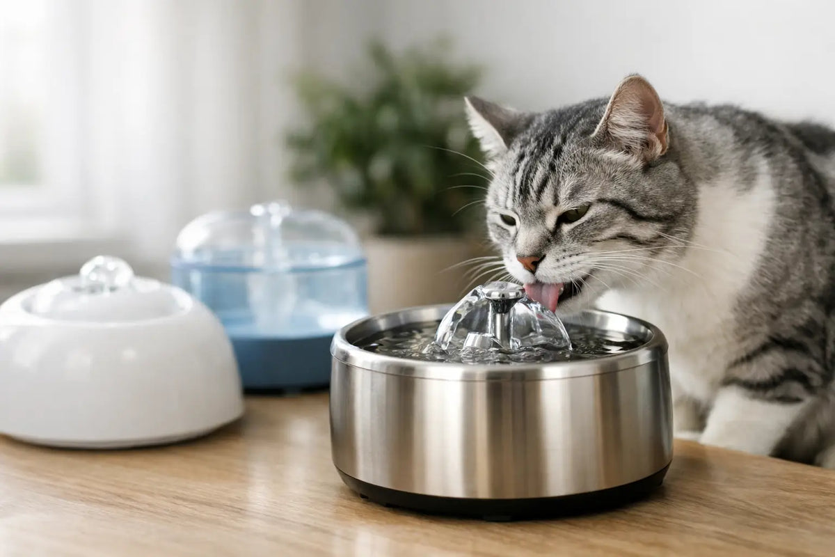 Como escolher fonte de água para gatos