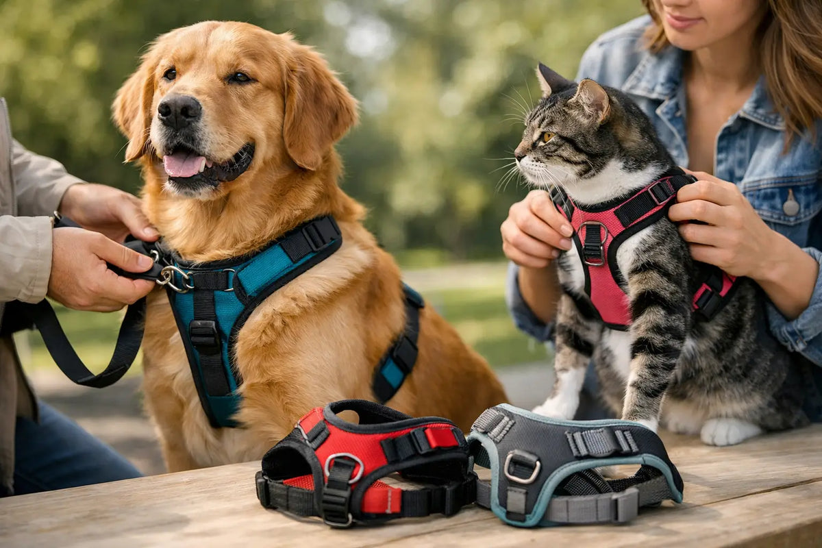 Guia de peitorais para passeio do seu pet