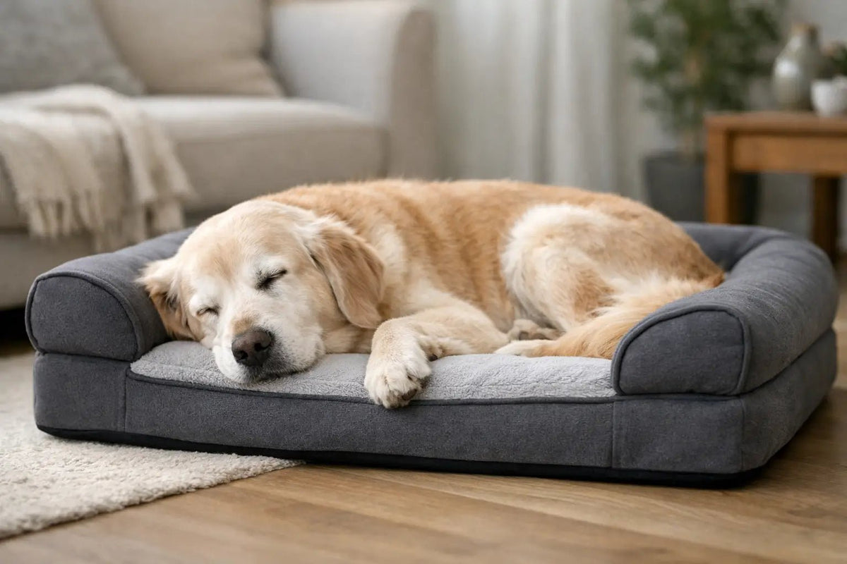 Cama ideal para cachorro idoso