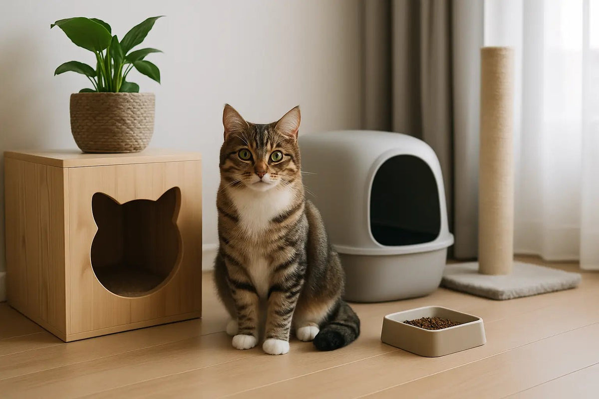 Cantinho do gato no apê sem bagunça