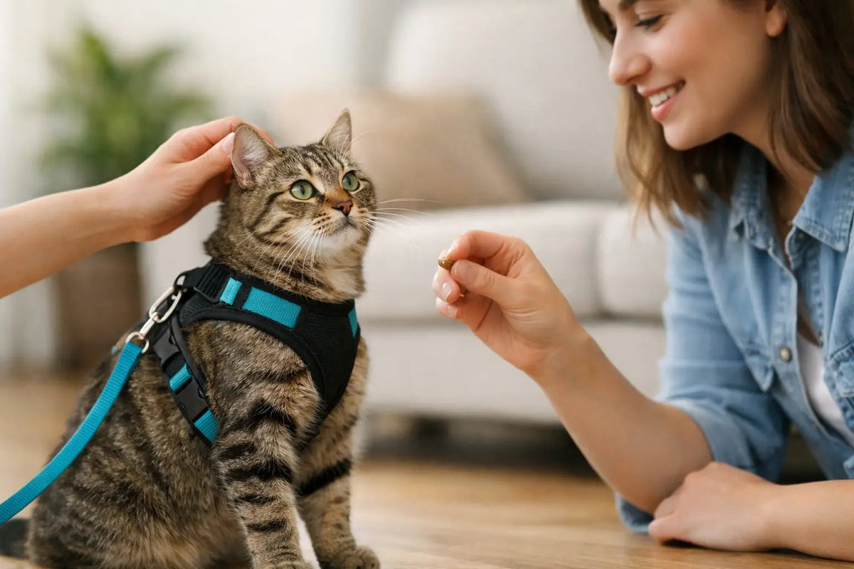 Como acostumar gato com coleira peitoral
