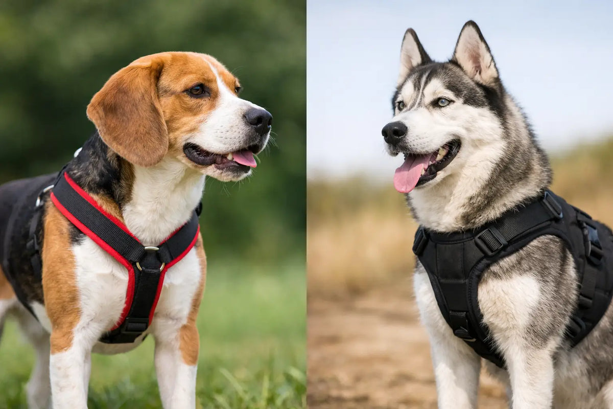 Peitoral em Y vs colete: qual é melhor para cães?