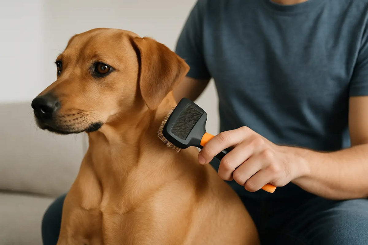 Escova certa para cachorro de pelo curto