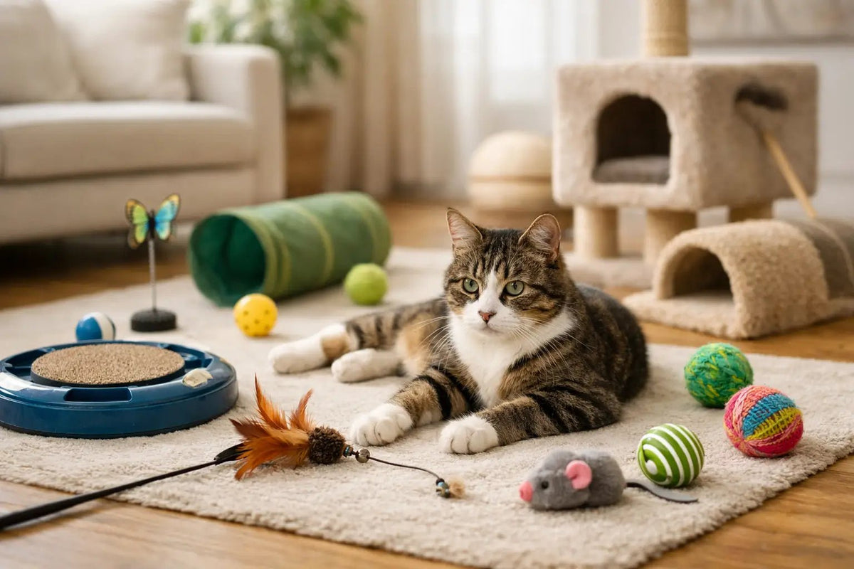 Guia de brinquedos para gatos dentro de casa