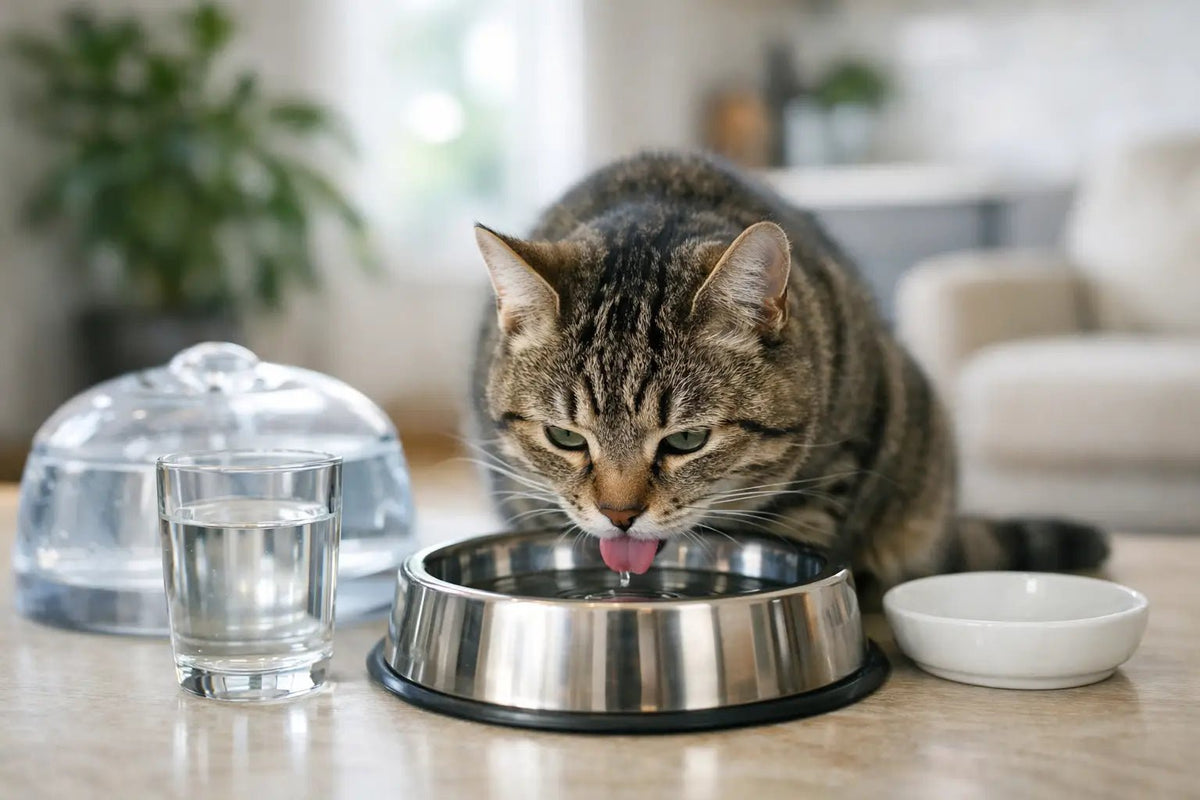 Guia de hidratação para gatos em casa