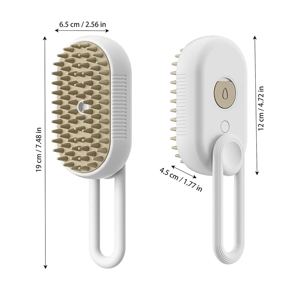 Escova 3 em 1 a Vapor com Removedor de Pelos para Pets
