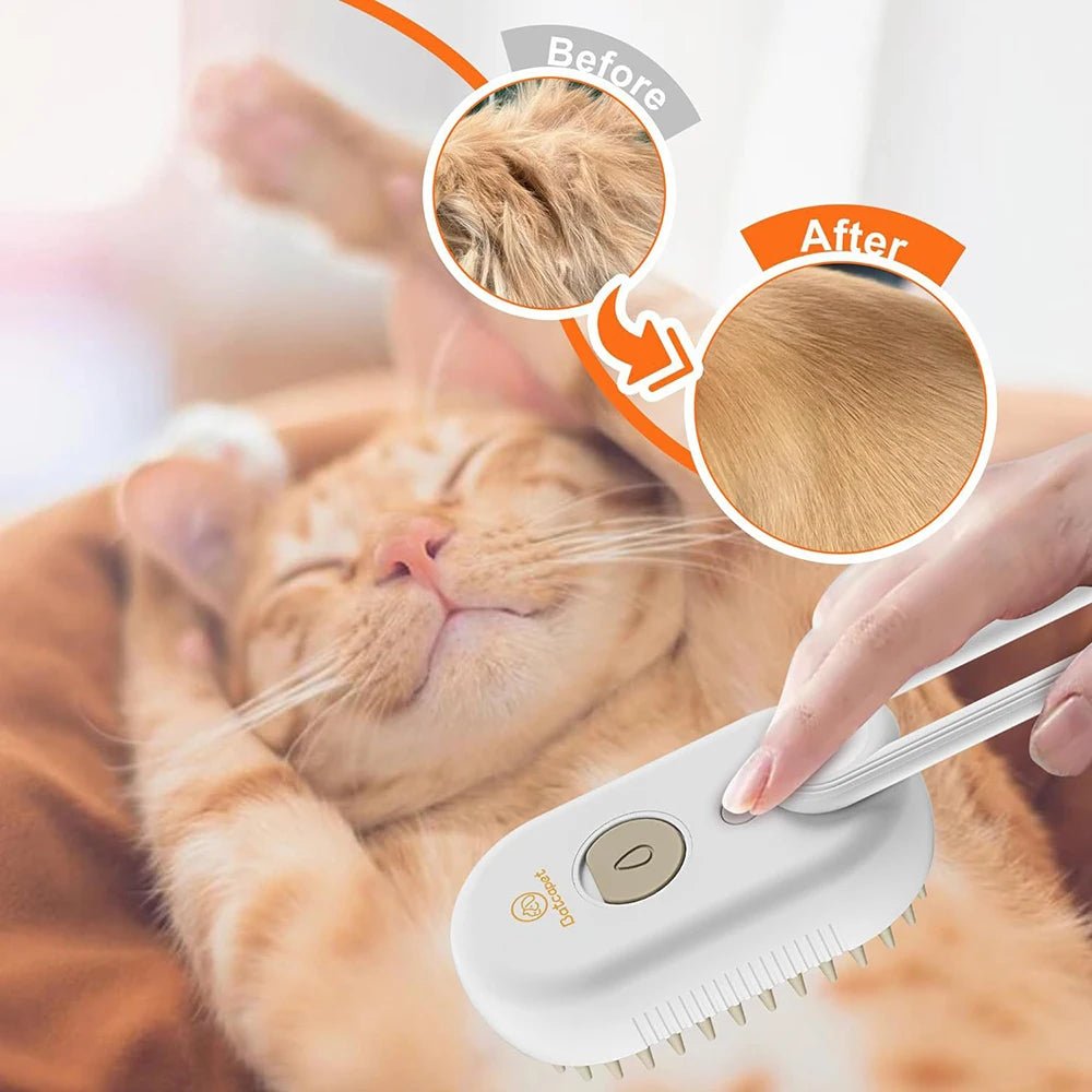 Escova 3 em 1 a Vapor com Removedor de Pelos para Pets