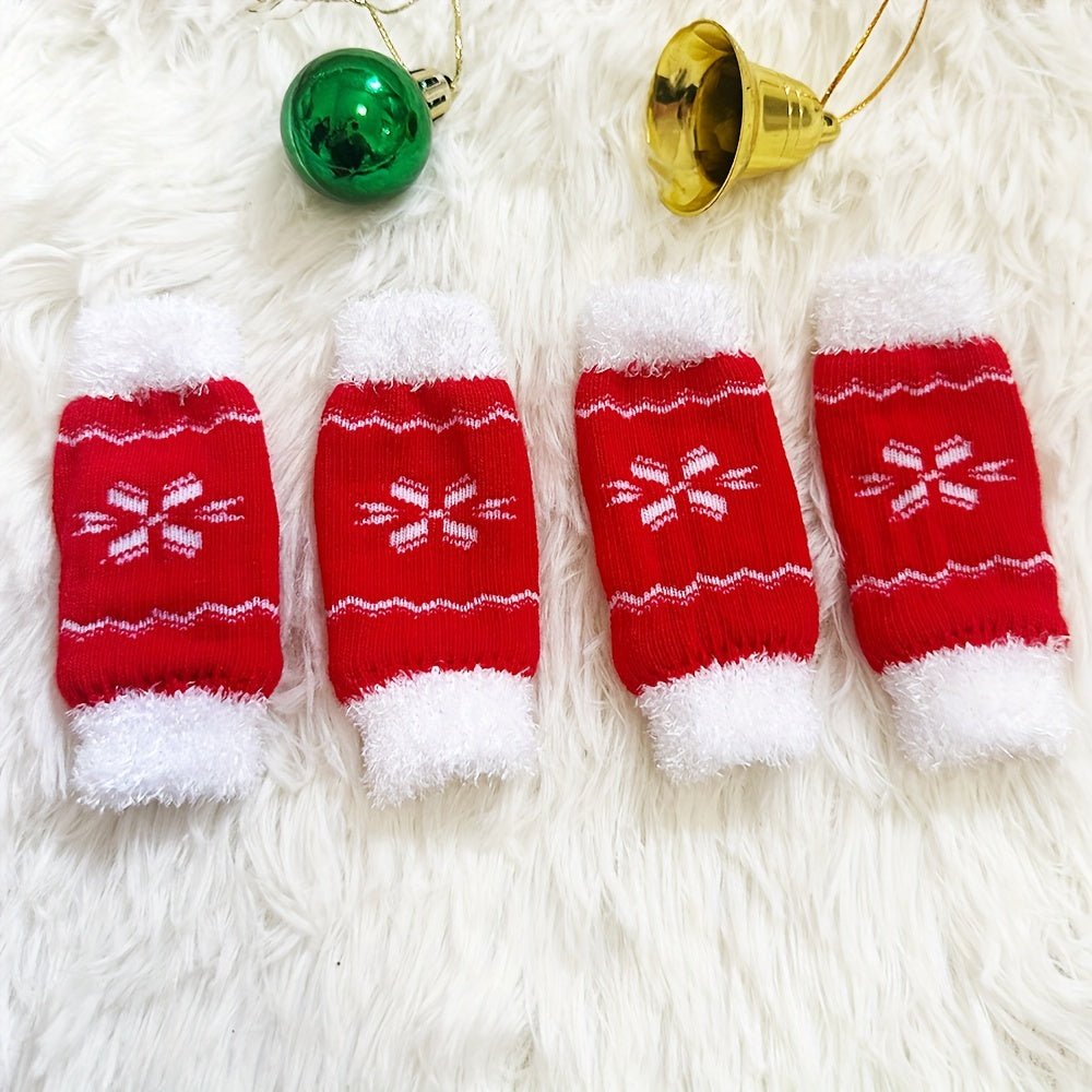 Kit 4 Meias de Natal e Inverno para Cães Pequenos – Antiderrapante e Quentinho