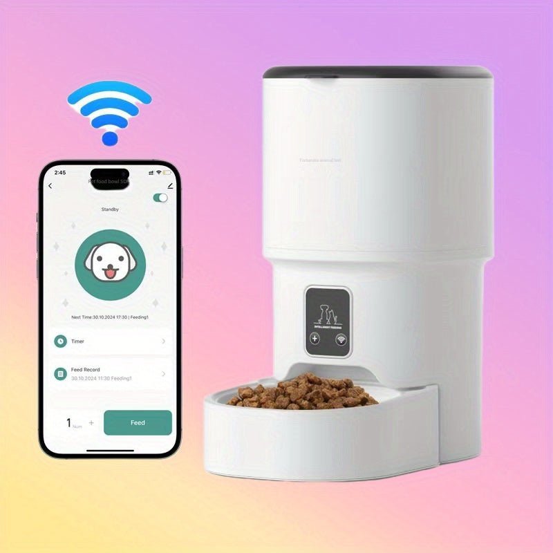 Alimentador Automático Smart 4L com Wi-Fi – Antiumidade e Fácil de Limpar