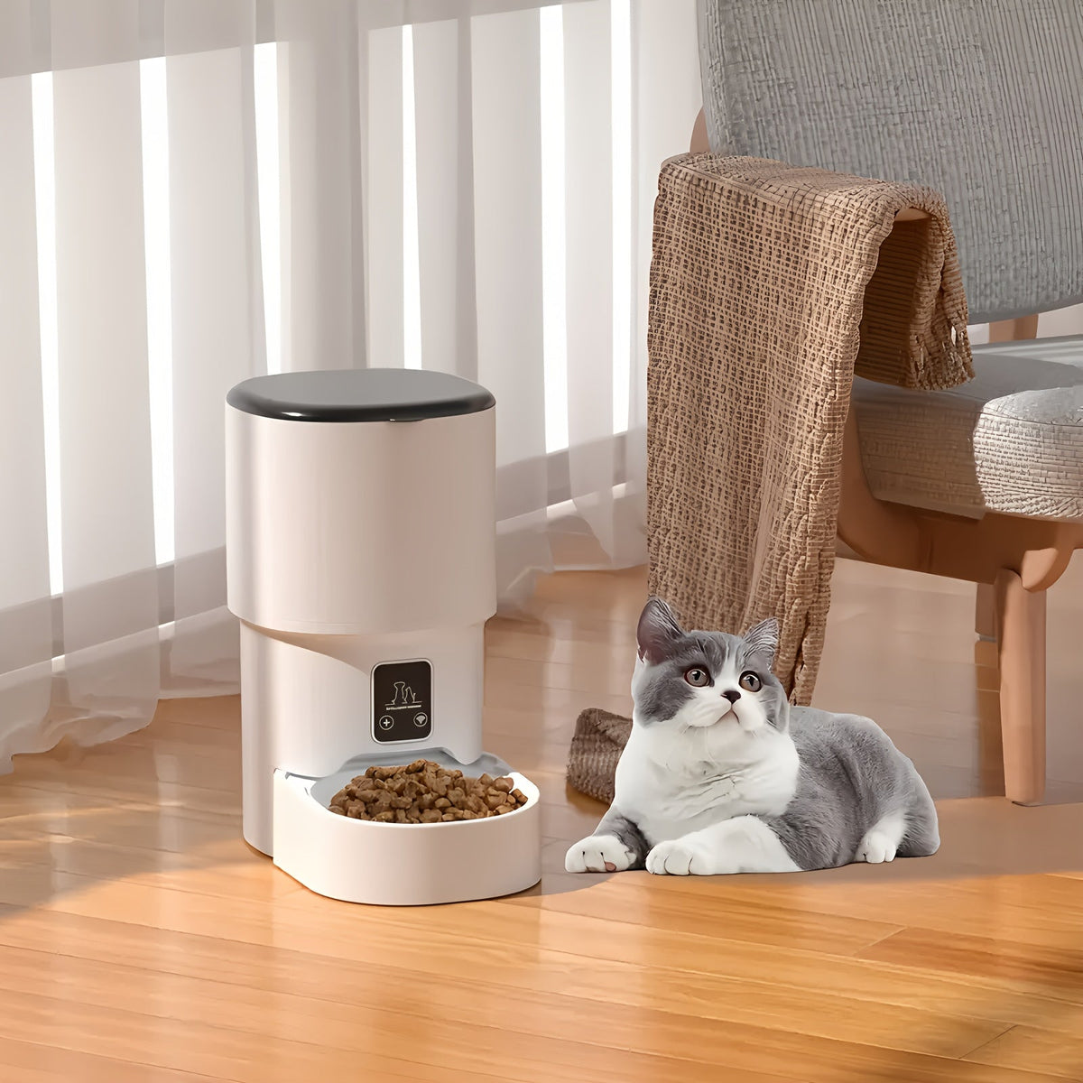 Alimentador Automático Smart 4L com Wi-Fi – Antiumidade e Fácil de Limpar