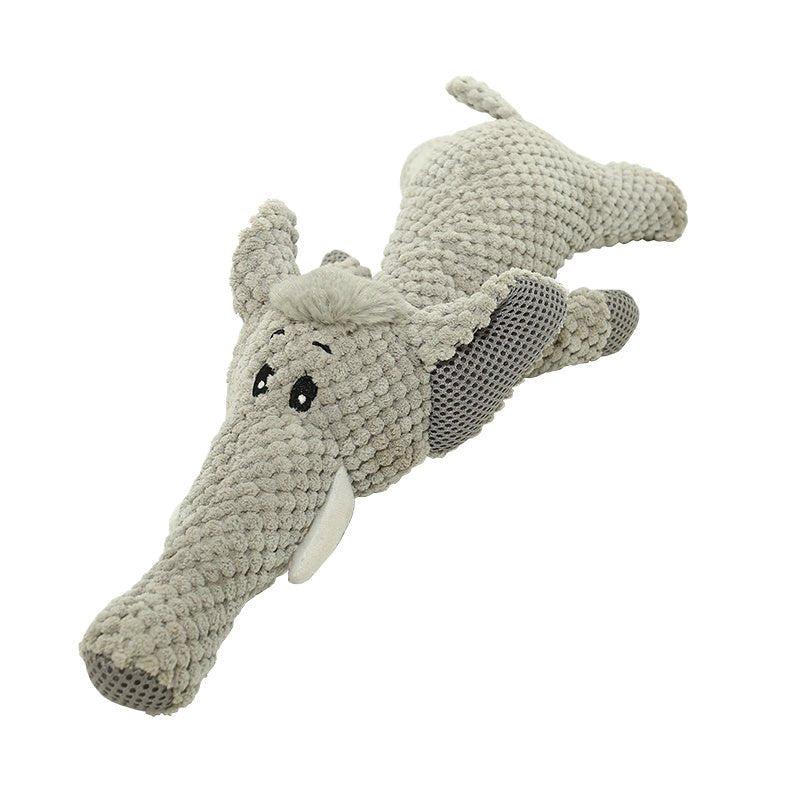 Brinquedo Resistente com Apito – Pelúcia Durável para Cães Mastigadores