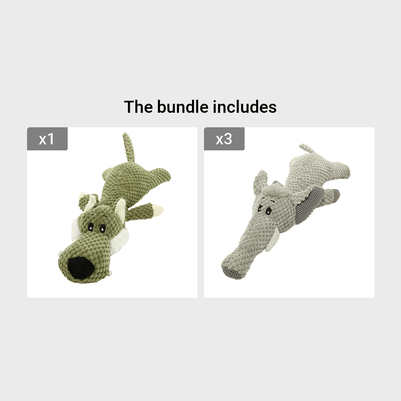 Brinquedo Resistente com Apito – Pelúcia Durável para Cães Mastigadores
