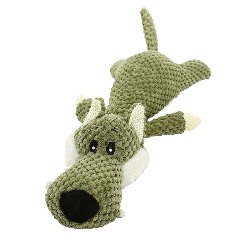 Brinquedo Resistente com Apito – Pelúcia Durável para Cães Mastigadores