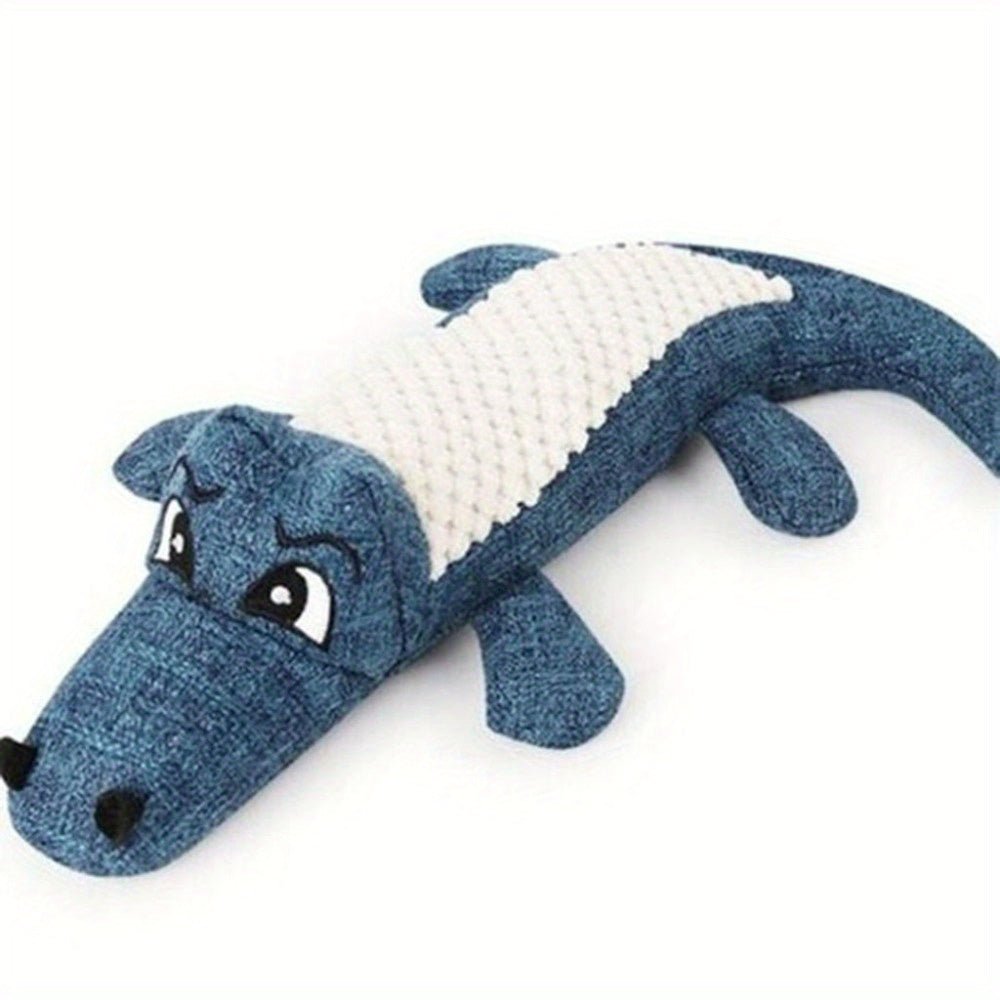 Brinquedo Crocodilo de Tecido com Apito para Cães