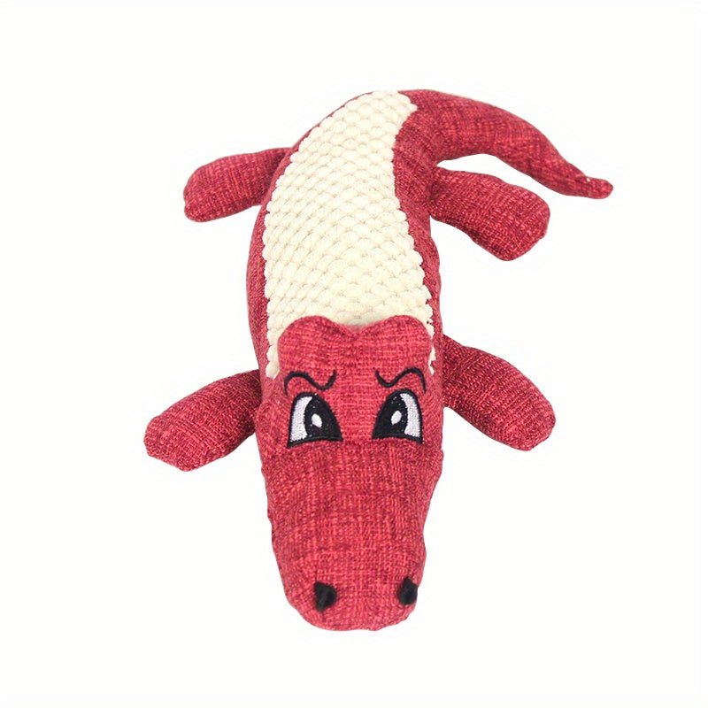 Brinquedo Crocodilo de Tecido com Apito para Cães