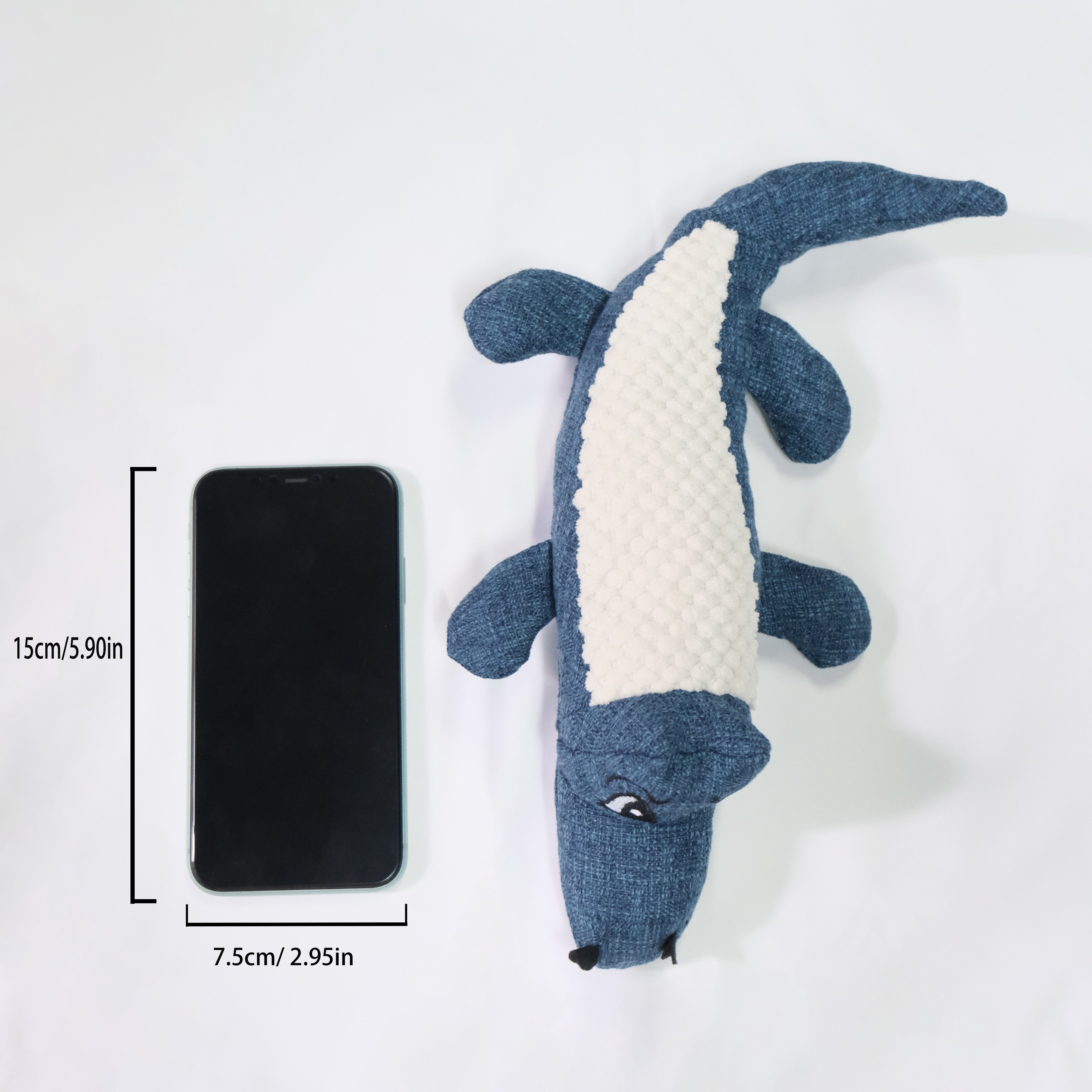 Brinquedo Crocodilo de Tecido com Apito para Cães