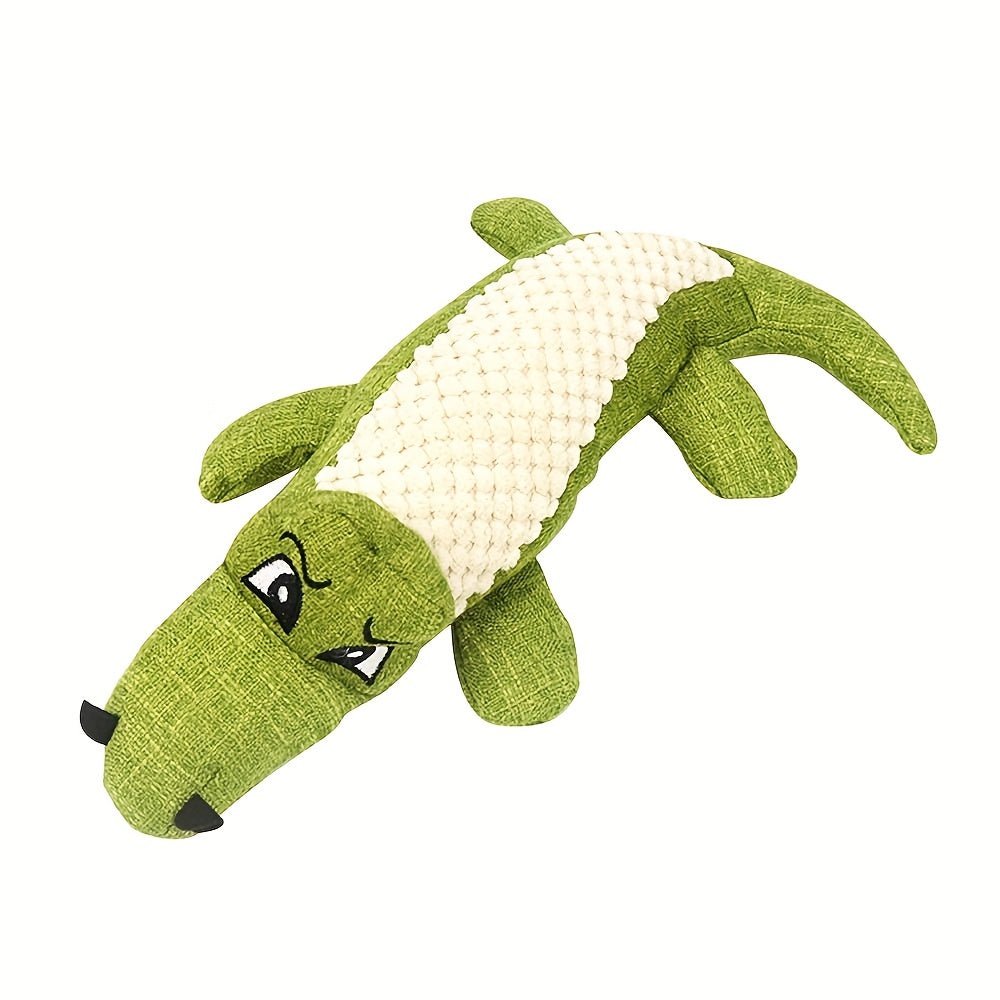 Brinquedo Crocodilo de Tecido com Apito para Cães