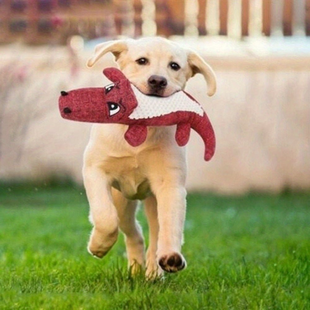 Brinquedo Crocodilo de Tecido com Apito para Cães