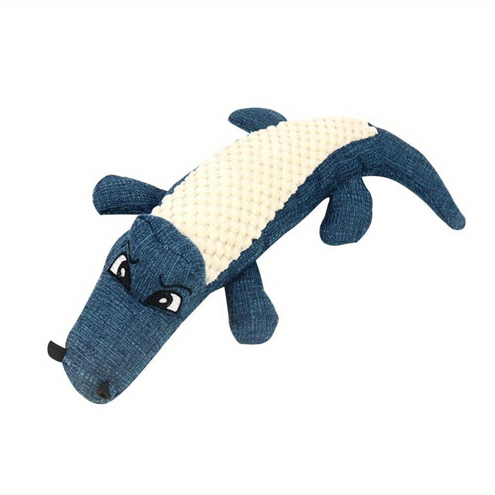 Brinquedo Crocodilo de Tecido com Apito para Cães