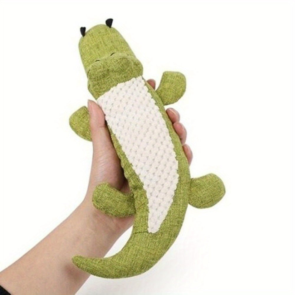 Brinquedo Crocodilo de Tecido com Apito para Cães