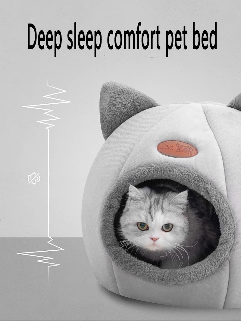 Cama Caverna para Gatos Deep Sleep – Ninho Quente e Aconchegante para Gatos e Cães Pequenos
