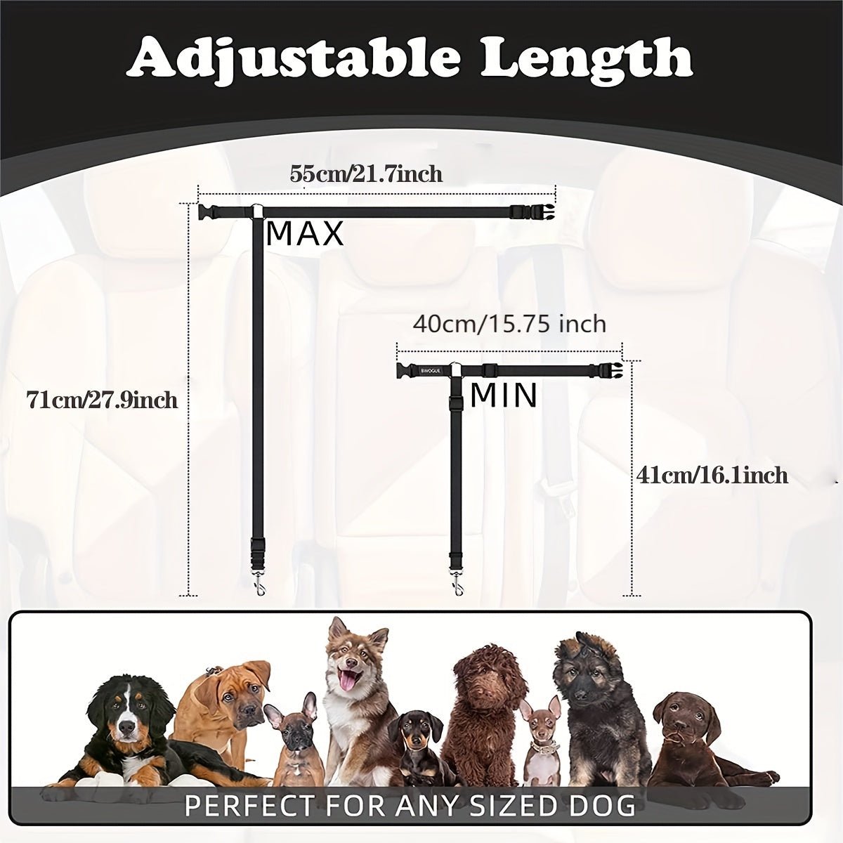 Cinto de Segurança Veicular para Cachorro