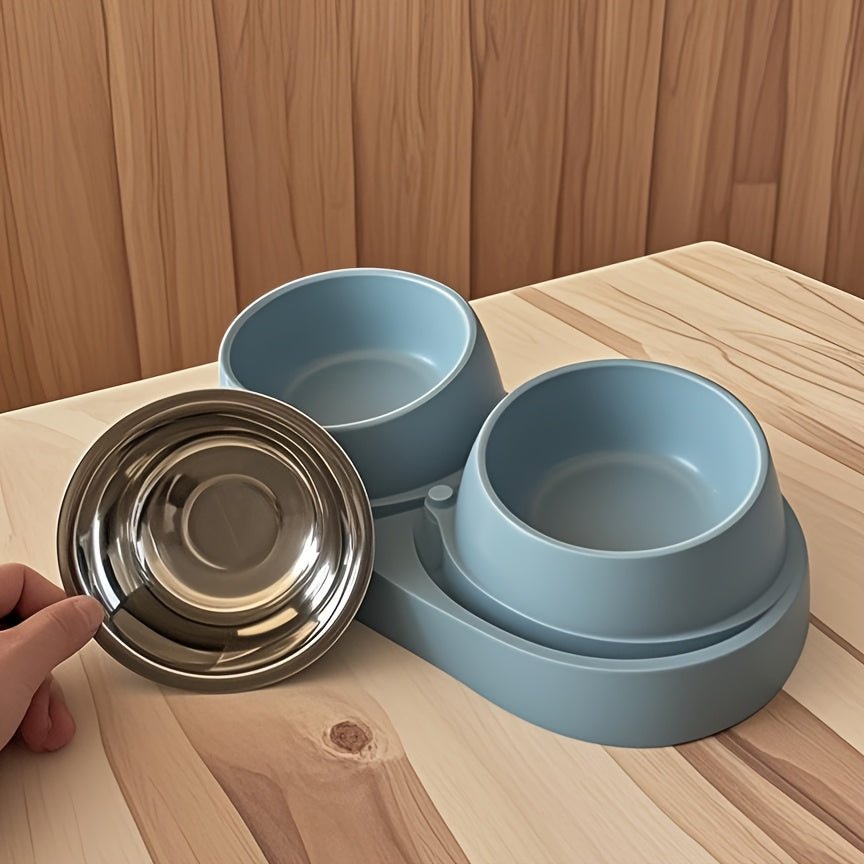 Conjunto Duplo de Tigelas de Aço para Gatos