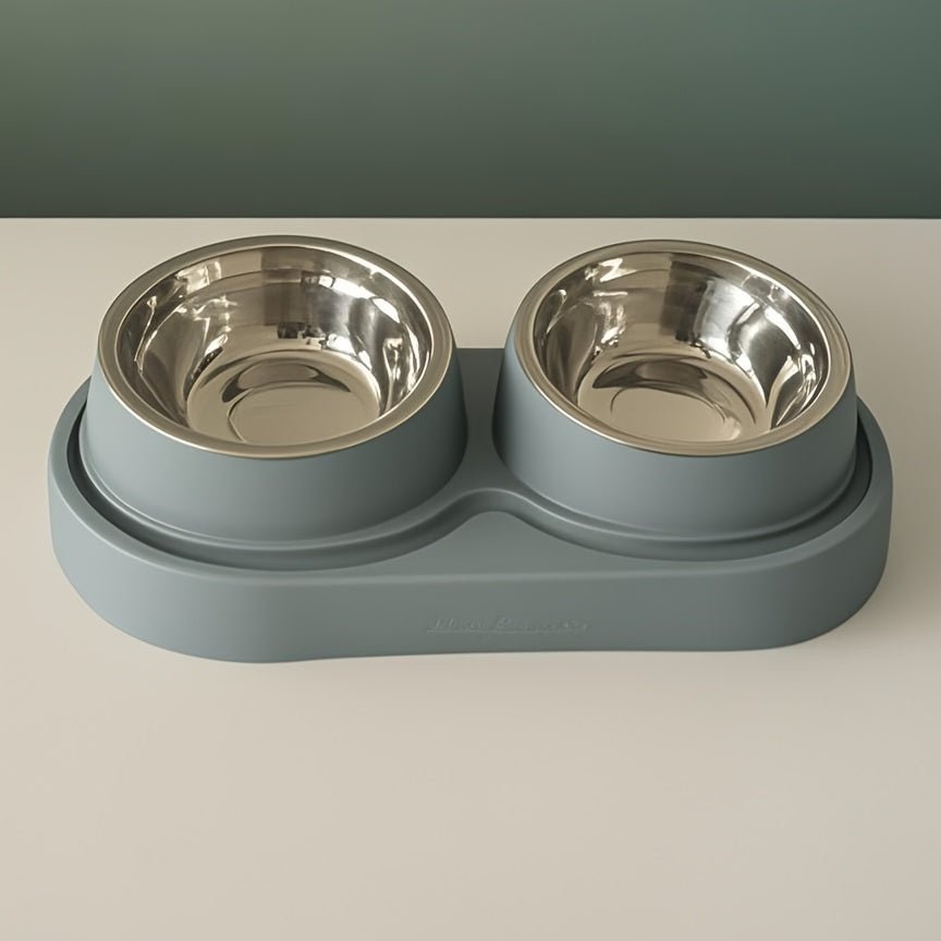 Conjunto Duplo de Tigelas de Aço para Gatos