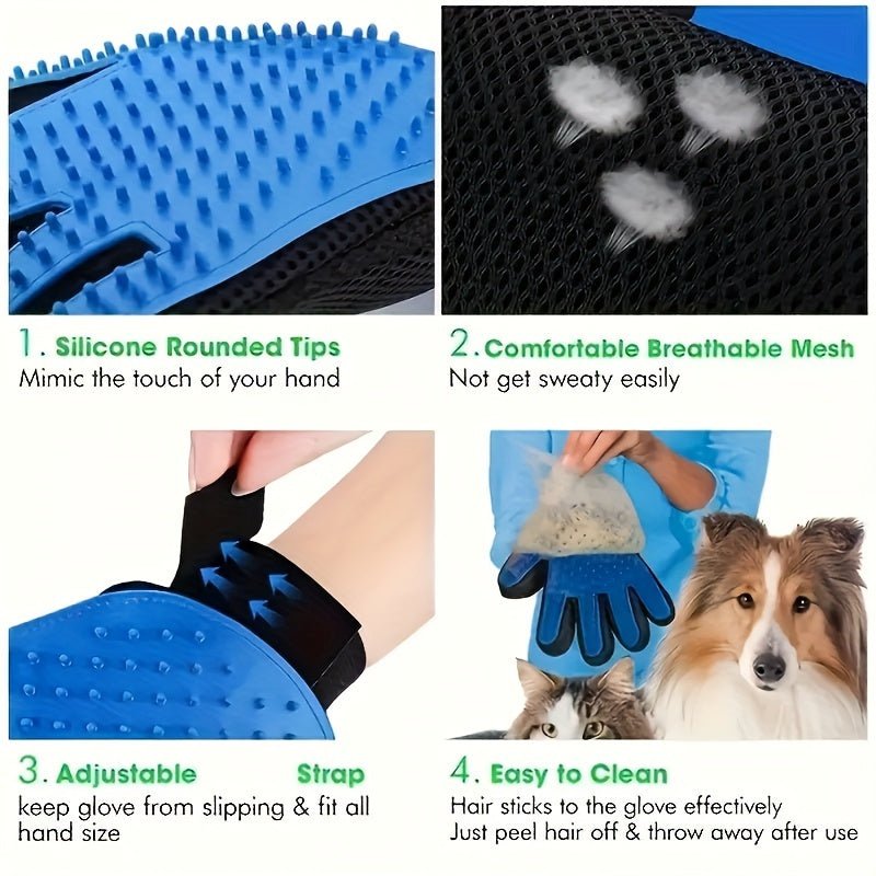 Luva de Grooming de Silicone para Cães e Gatos