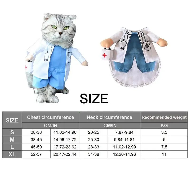 Fantasia de Médico para Cães e Gatos