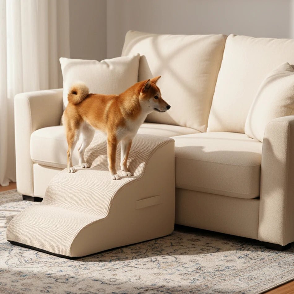Escada Pet Premium "Caminho das Nuvens" | Segurança, Conforto e Mais Chamego no Sofá e na Cama