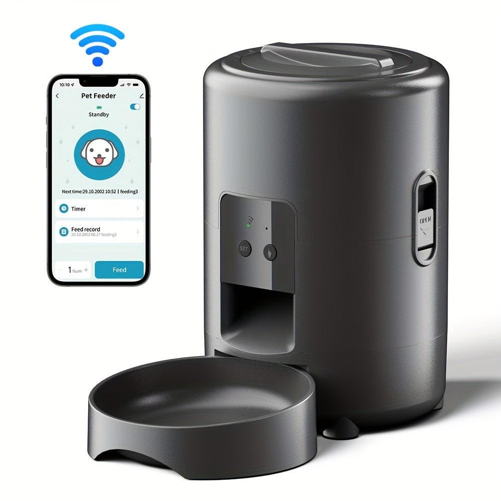 Agora ficou fácil! Alimentador Automático Smart 2L com App – Ideal para Gatos e Cães Pequenos