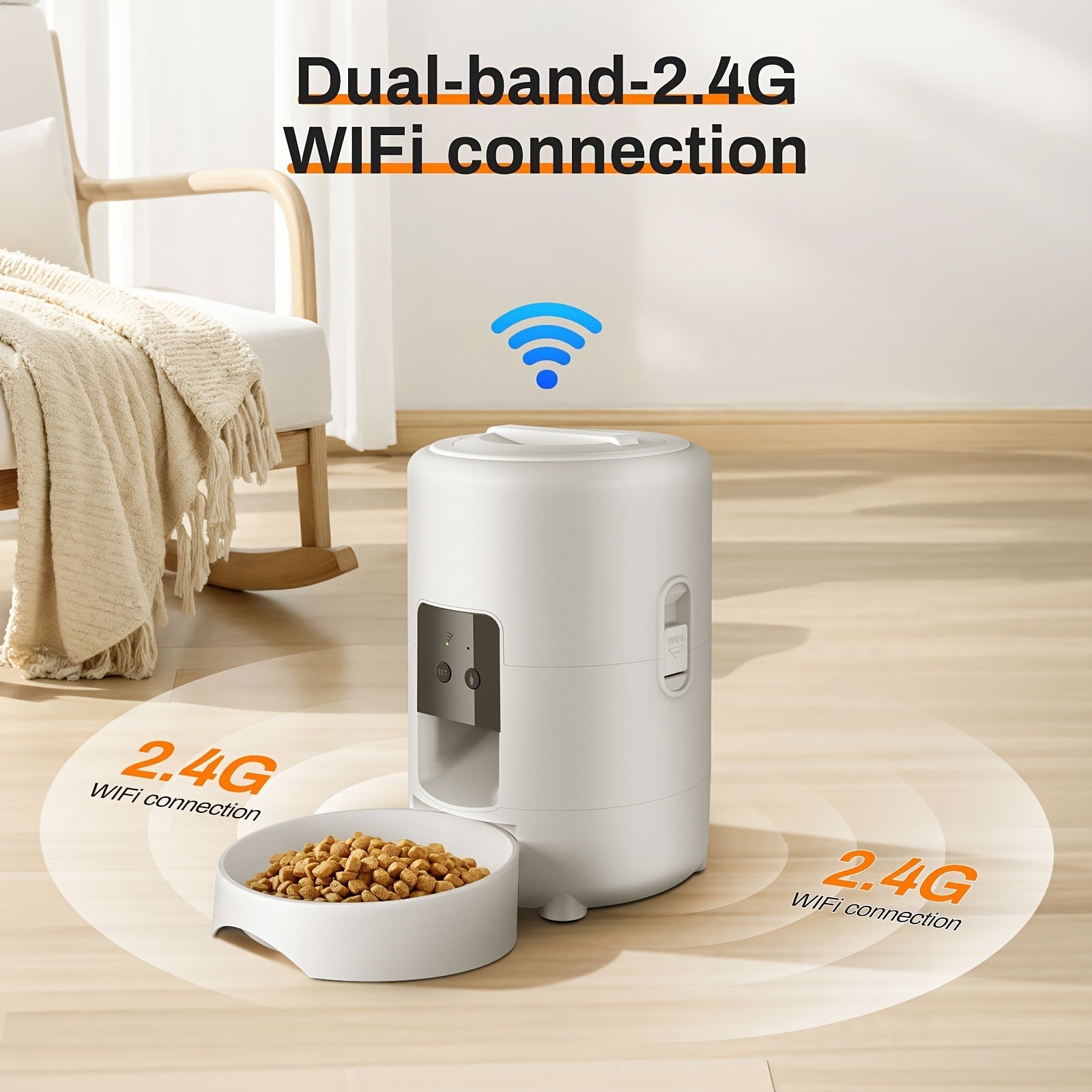 Facilidade no seu dia a dia! Alimentador Automático Smart 2L com App – Ideal para Gatos e Cães Pequenos