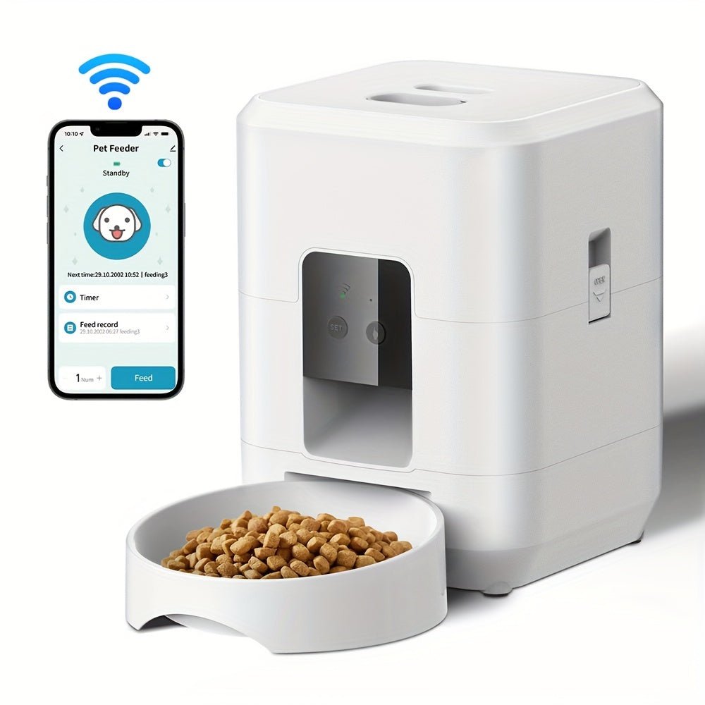 Agora ficou fácil! Alimentador Automático Smart 2L com App – Ideal para Gatos e Cães Pequenos