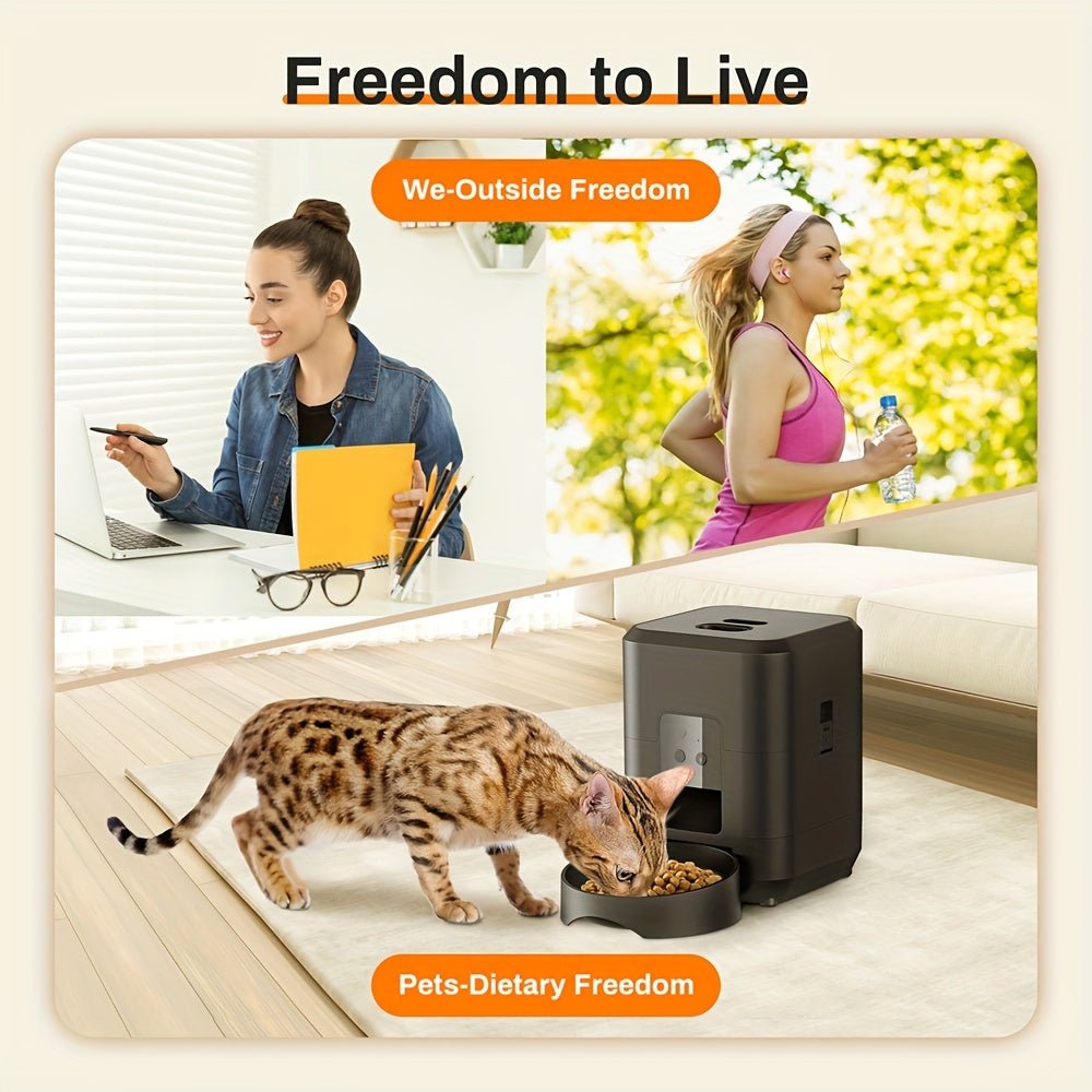 Facilidade no seu dia a dia! Alimentador Automático Smart 2L com App – Ideal para Gatos e Cães Pequenos
