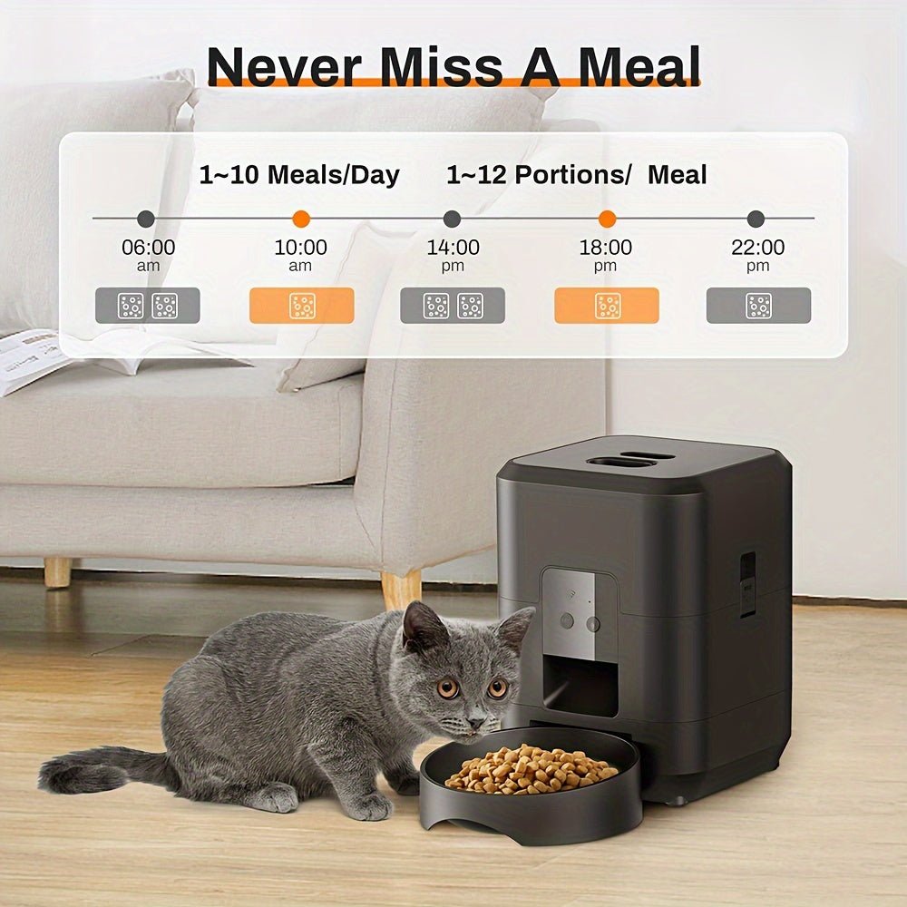 Agora ficou fácil! Alimentador Automático Smart 2L com App – Ideal para Gatos e Cães Pequenos