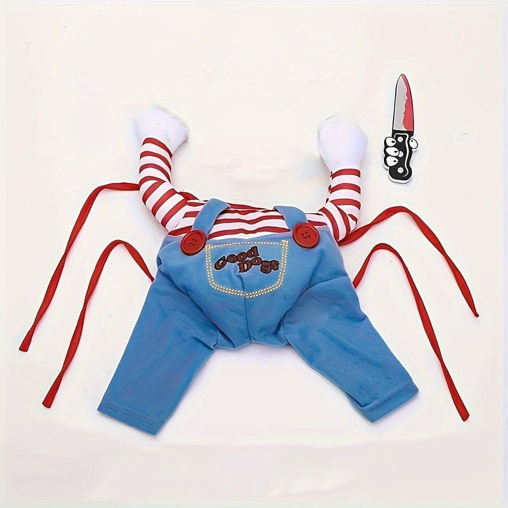 Fantasia de Faca para Pet – Quentinha, Ajustável e Perfeita para o Halloween!