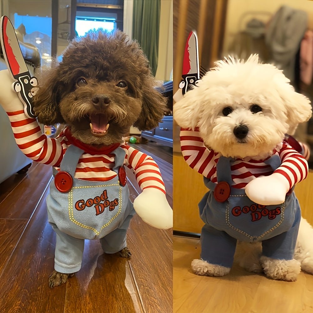 Fantasia de Faca para Pet – Quentinha, Ajustável e Perfeita para o Halloween!