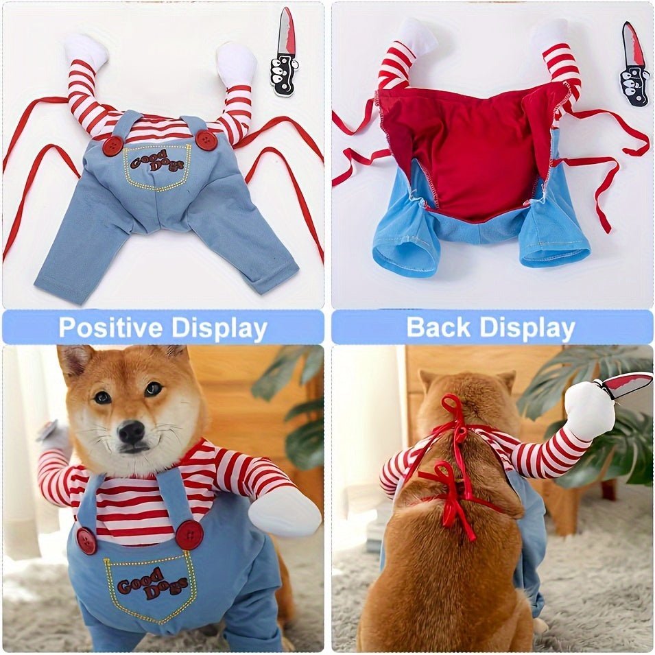 Fantasia de Faca para Pet – Quentinha, Ajustável e Perfeita para o Halloween!