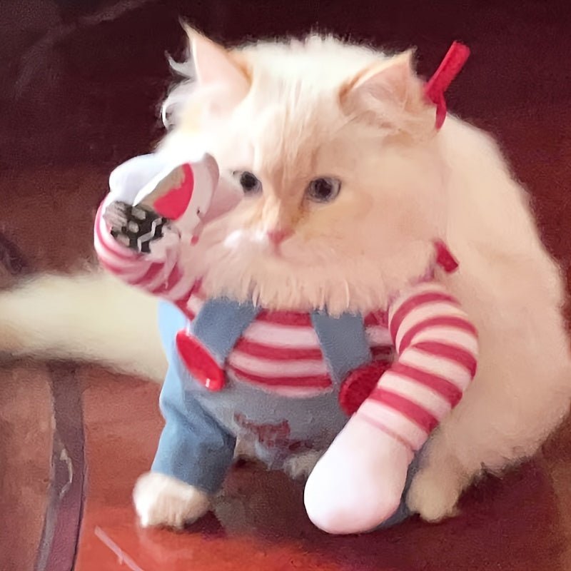 Fantasia de Faca para Pet – Quentinha, Ajustável e Perfeita para o Halloween!