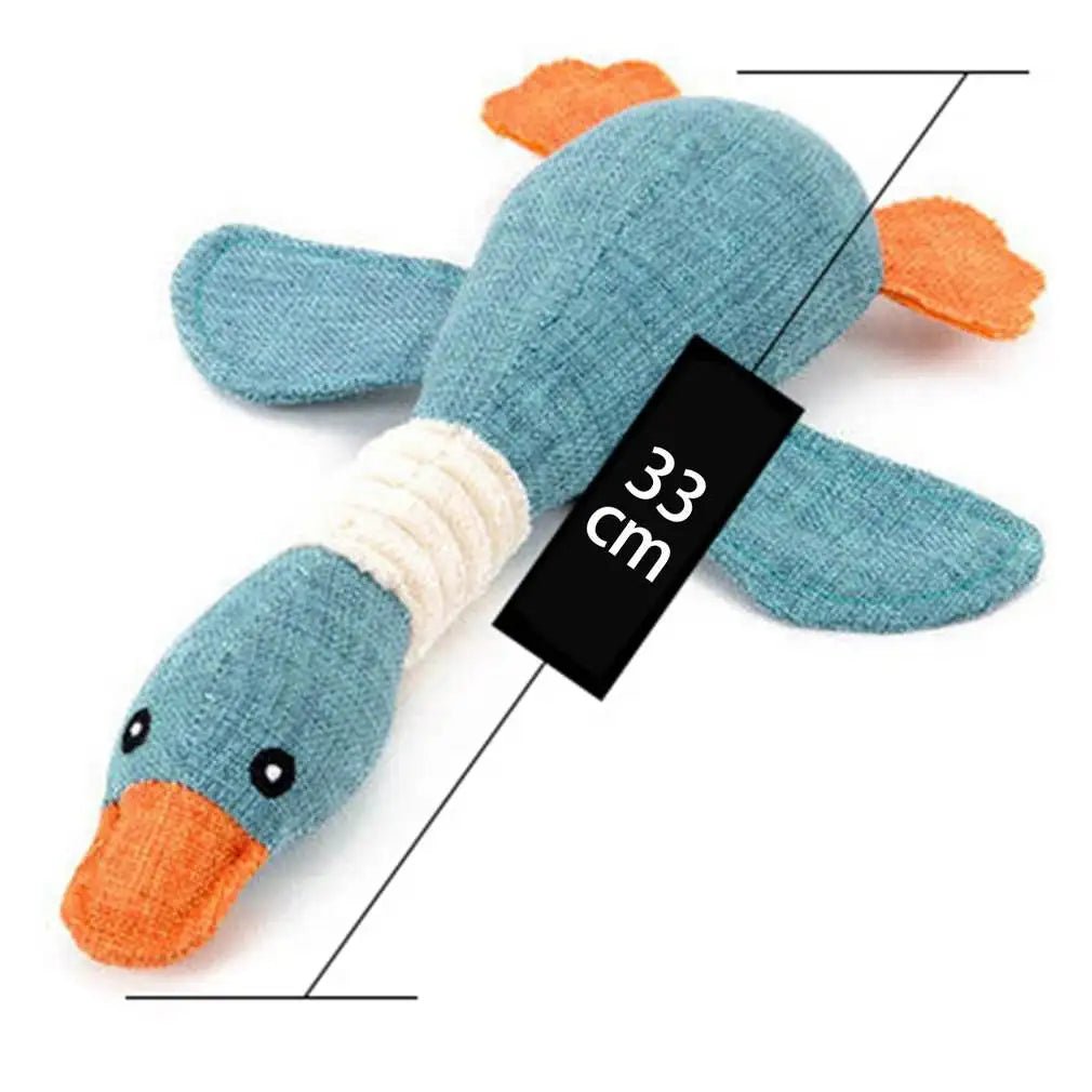 Brinquedo Patinho de Pelinho com Squeak para Cães