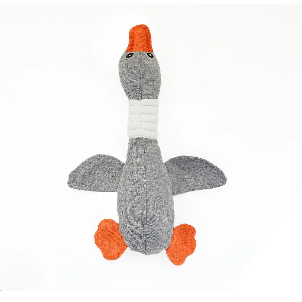 Brinquedo Patinho de Pelinho com Squeak para Cães
