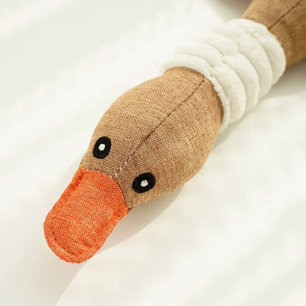 Brinquedo Patinho de Pelinho com Squeak para Cães