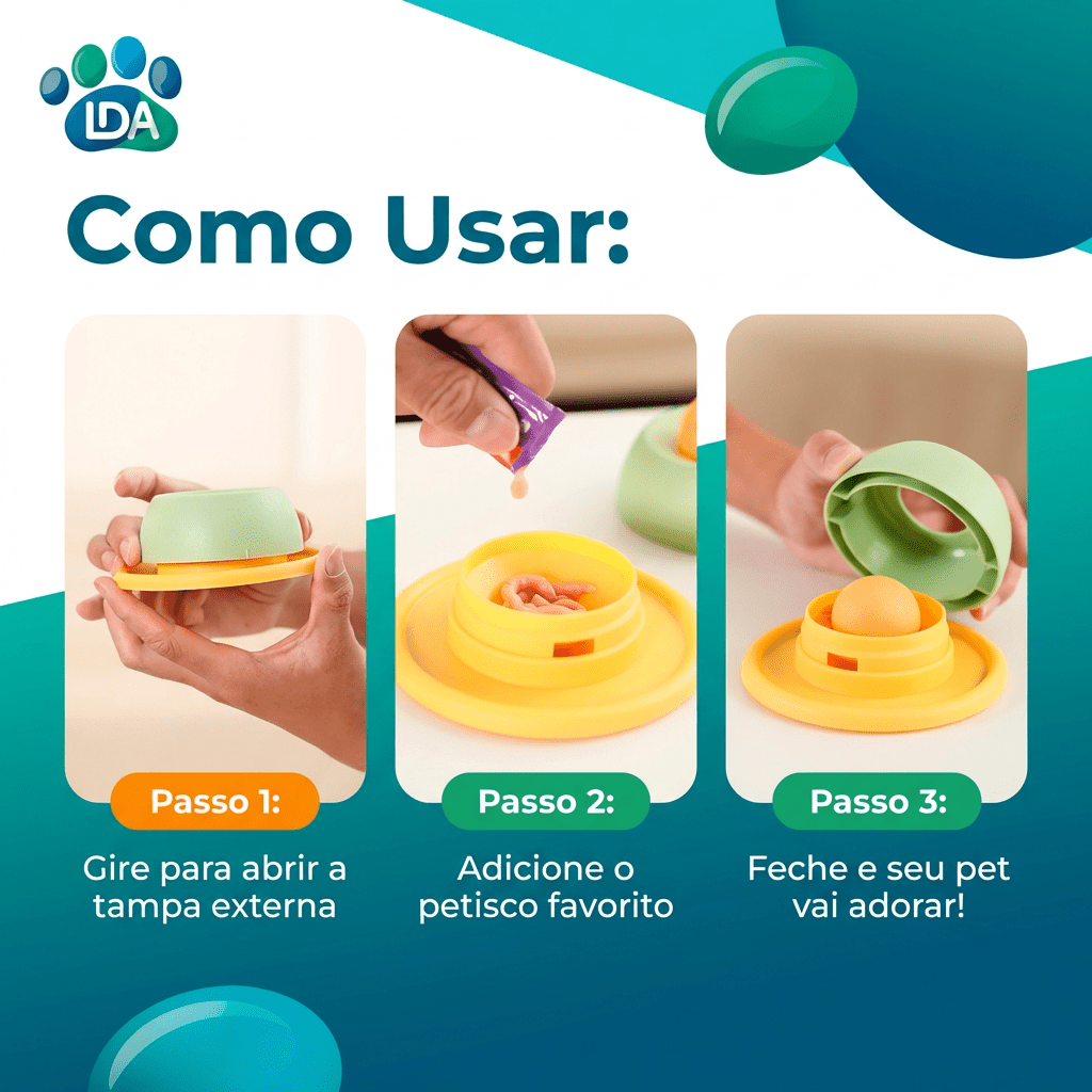 Brinquedo Interativo de Lamber para Cães e Gatos – Alimentador Lento Antiderrapante e Divertido