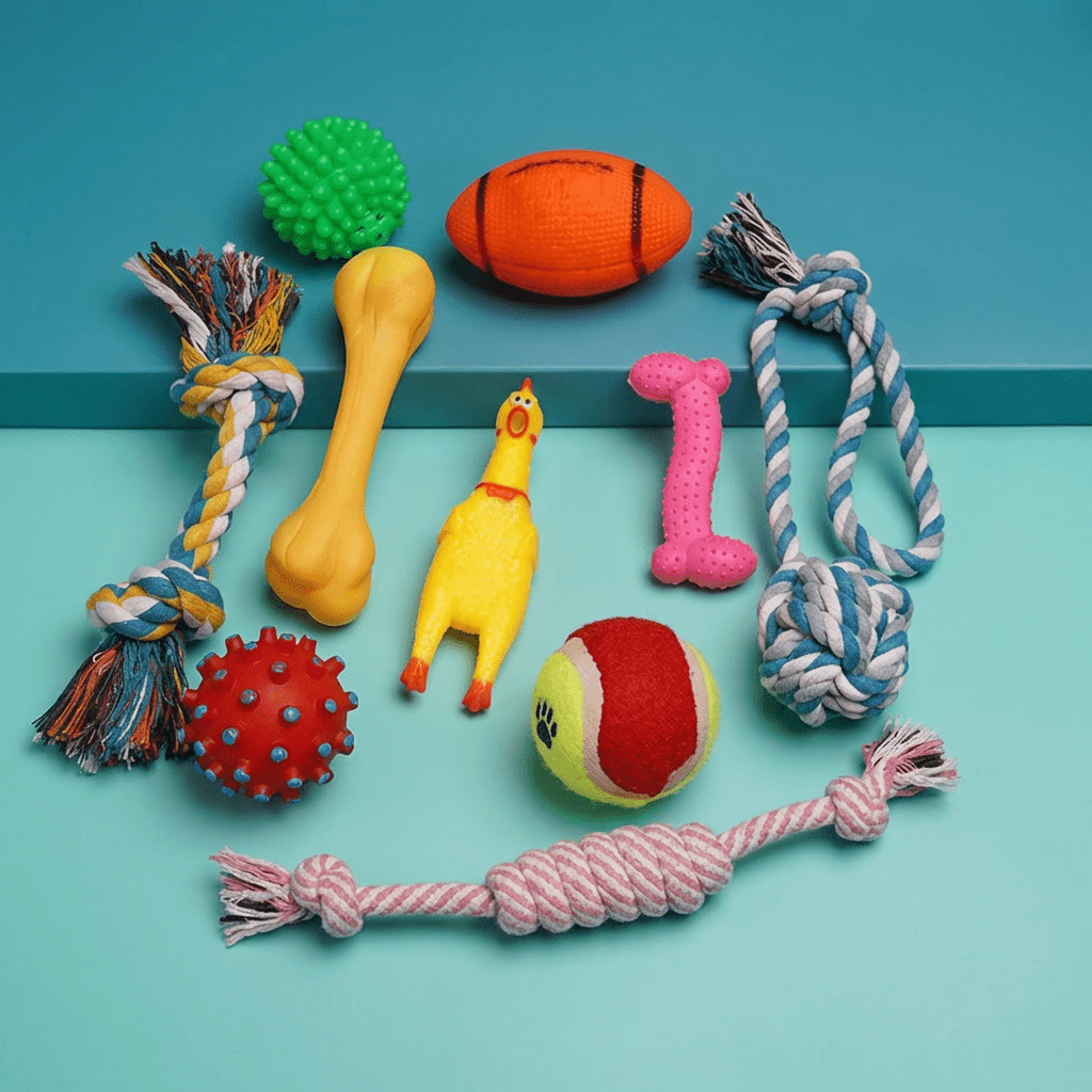 Leve Mais, Pague Bem Menos 🐶 | Kit Promocional com 6 ou 10 Brinquedos Incríveis para Cachorros