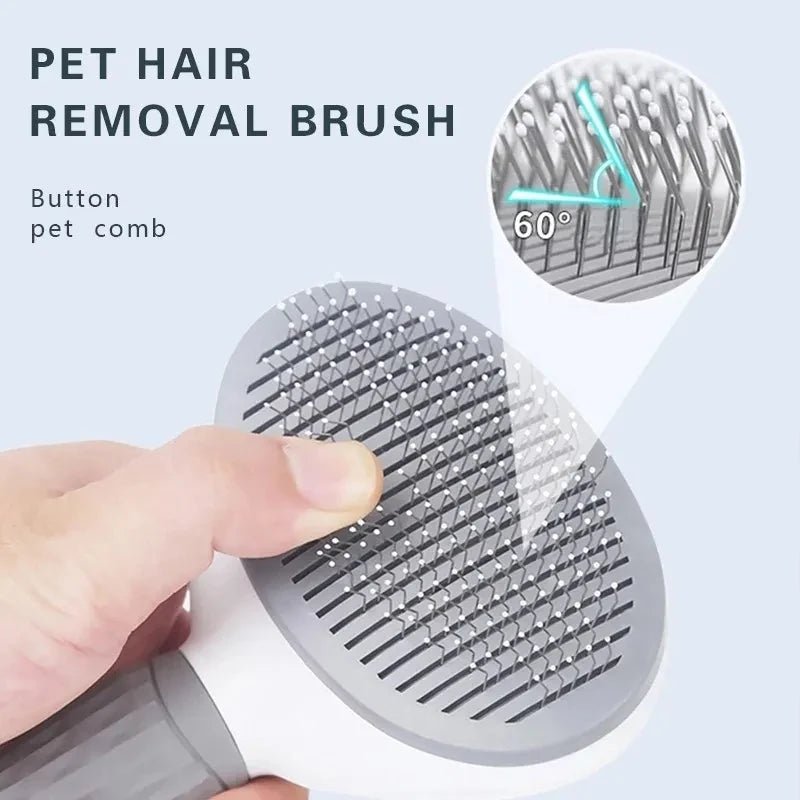 Escova Pet Autolimpante – Remove Pelos com um Clique!