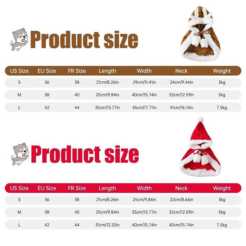 Fantasia de Natal Divertida para Cães e Gatos