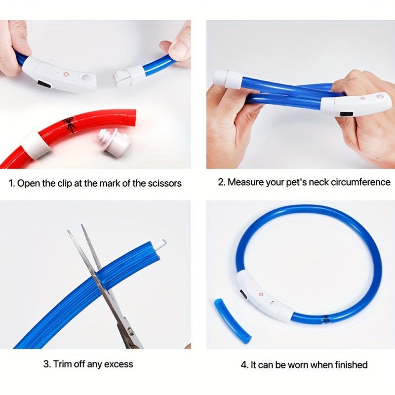 Nunca mais perca seu cão! Coleira com luz LED para cães de estimação