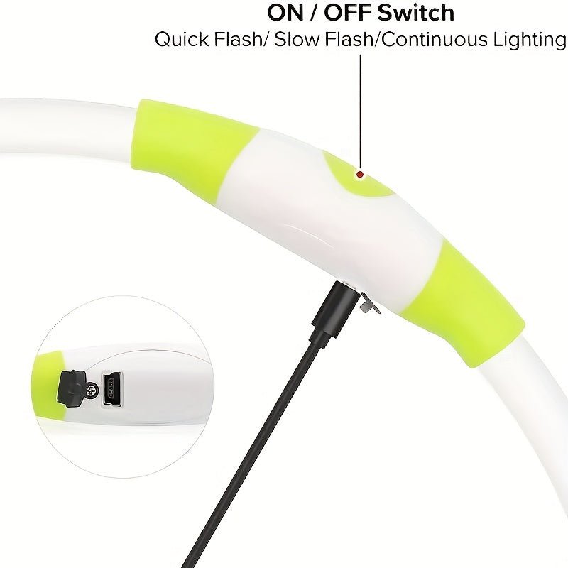 Nunca mais perca seu cão! Coleira com luz LED para cães de estimação