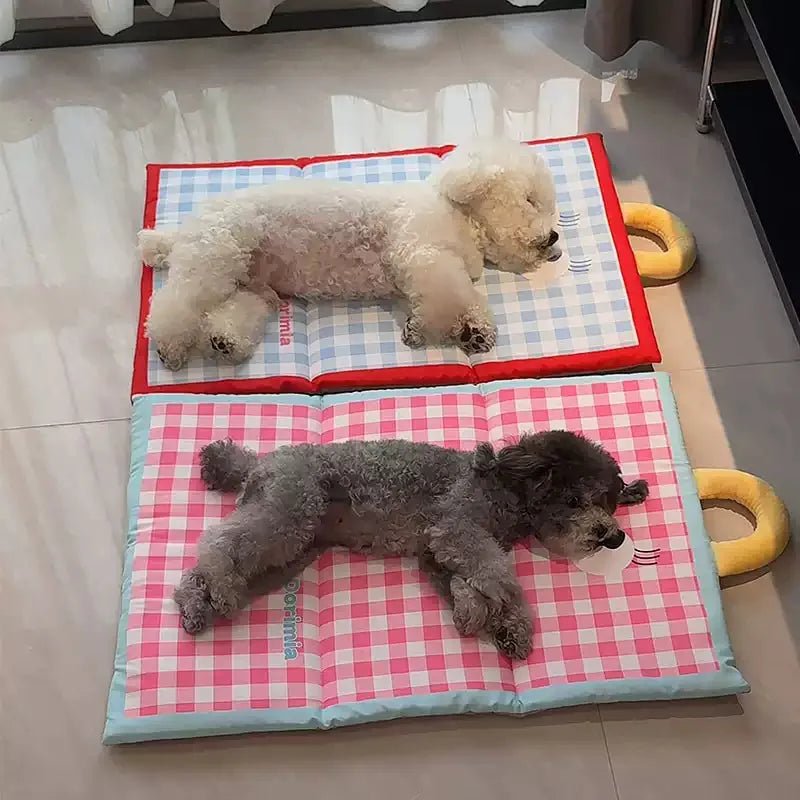 Tapete Refrescante Xadrez para Pets – Frescor para Cães e Gatos